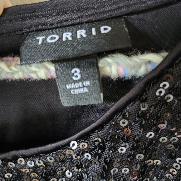 Torrid Sequin Blouse - Picture 3 of 4
